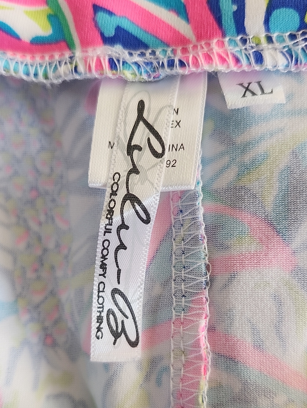 Lulu-B Floral Pink & Blue Women's Skort XL - Picture 6 of 8